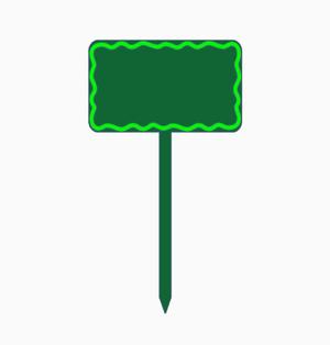 Squiggle Border Plant Label 3 Inch Pick.stl