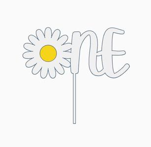 Daisy One Cake Topper.stl
