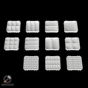 Pack of Tool Box Bases with Compartments