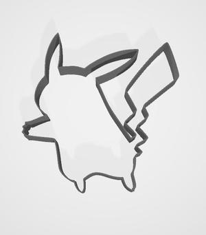 Pokémon Pikachu Cookie Cutter - Stencil