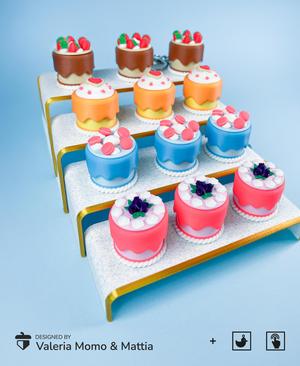  Clicker Cake Keychain, 5 varieties, Pi-Day, Clicky Toy!