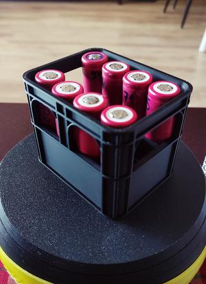 Beer crate aku holder - 18650 version
