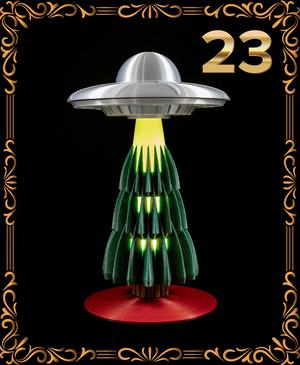 UFO Abducting Christmas Tree Lamp - Christmas Day 23 - Light - Lighting