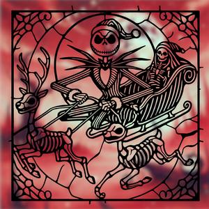 Jack Skellington Christmas wall art