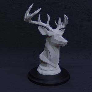 Geometric Deer Bust | Low Poly