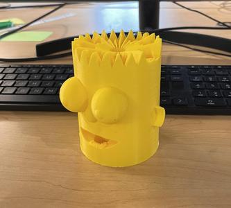 Bart simpson head along with Couch