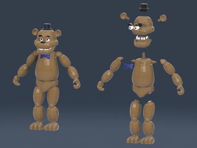 Single Extruder/Multi Part FNAF Freddy (fusion360)