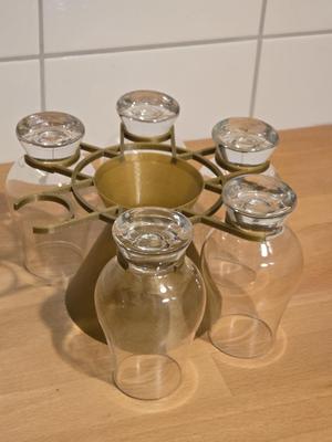 Quickprint™ Stylish Glencairn glass holder presenter for six whisky glasses (vase mode)