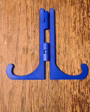 Stand with hinge for picture/ hueforge
