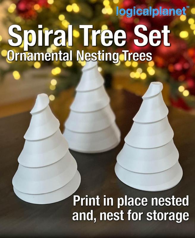 Nesting Spiral Christmas Tree Set