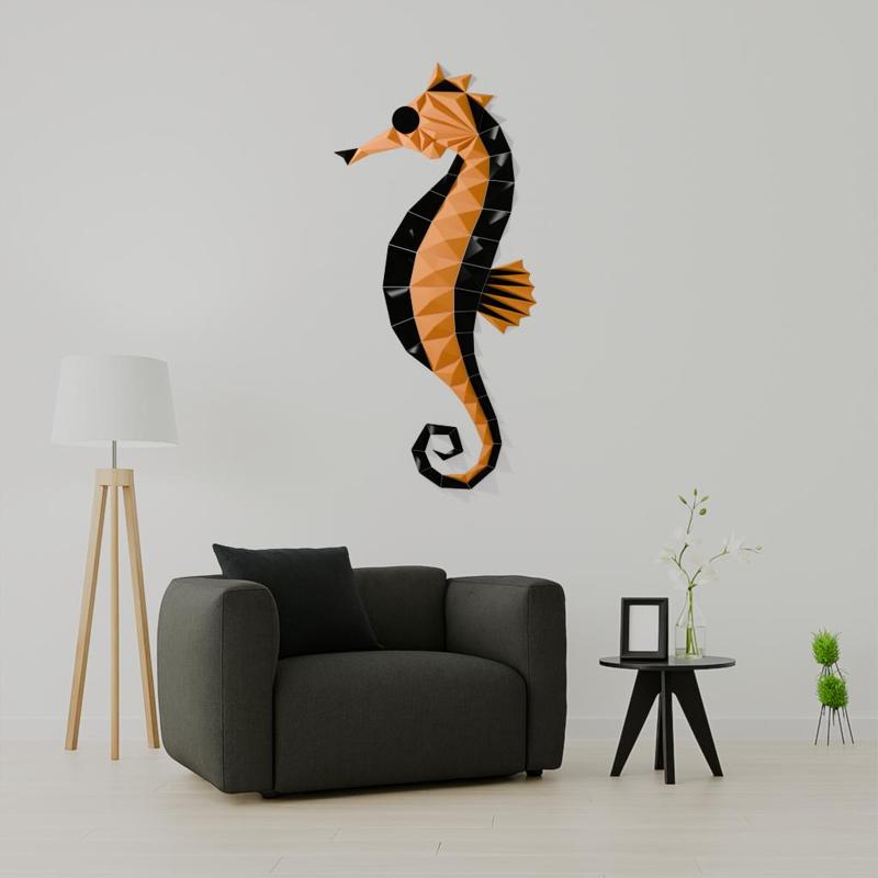Geometric Seahorse Wall art