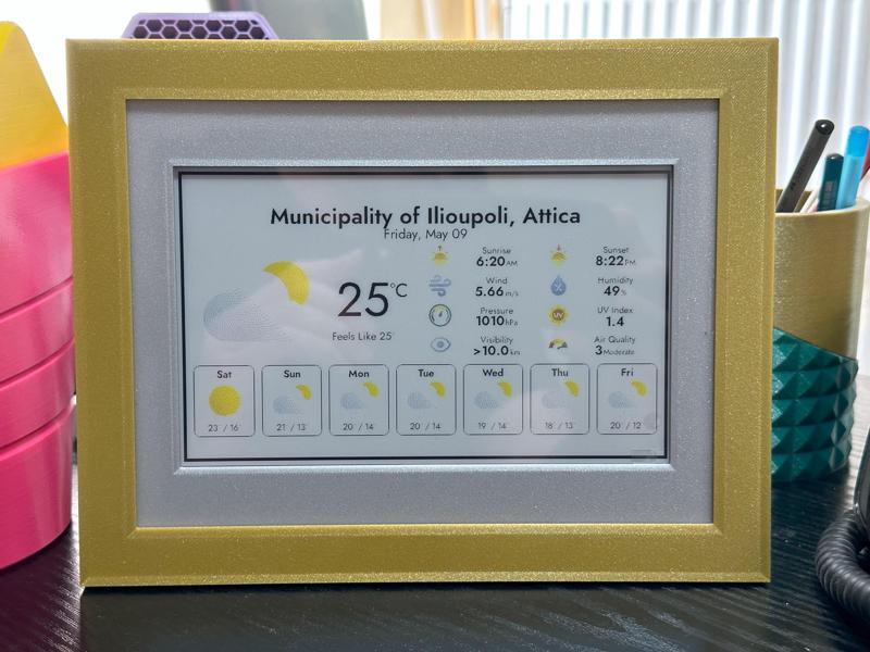 PiMoroni Inky Impression 7.3 Picture Frame (2025 Edition - PIM773)