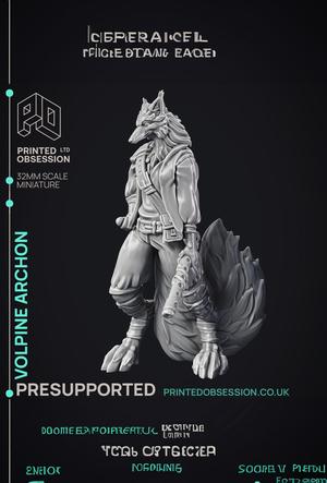 Volpine Archon - Fox Trickster - PRESUPPORTED - Heaven Hath No Fury - 32mm scale 
