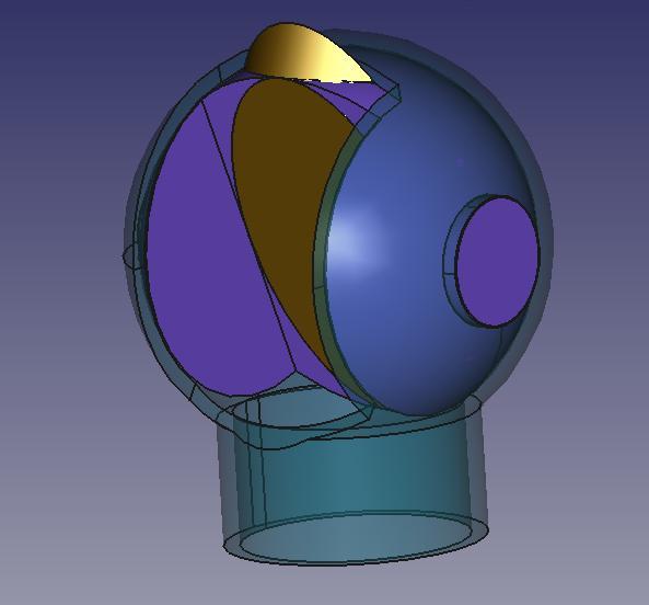 Pan Tilt concept for a 76mm diameter telescope using a  secondary mirror