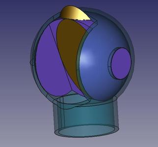 Pan Tilt concept for a 76mm diameter telescope using a  secondary mirror