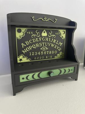 Ouija board Crochet hook makeup brush display