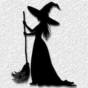witch silohuette wall art halloween witchy decor