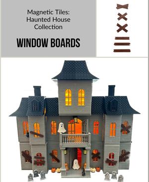 Magnetic Tile Haunted House WINDOW BOARDS