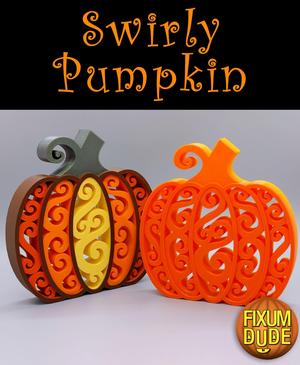 Swirly Pumpkin Decoration