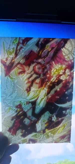 A relief photo of a mecha girl