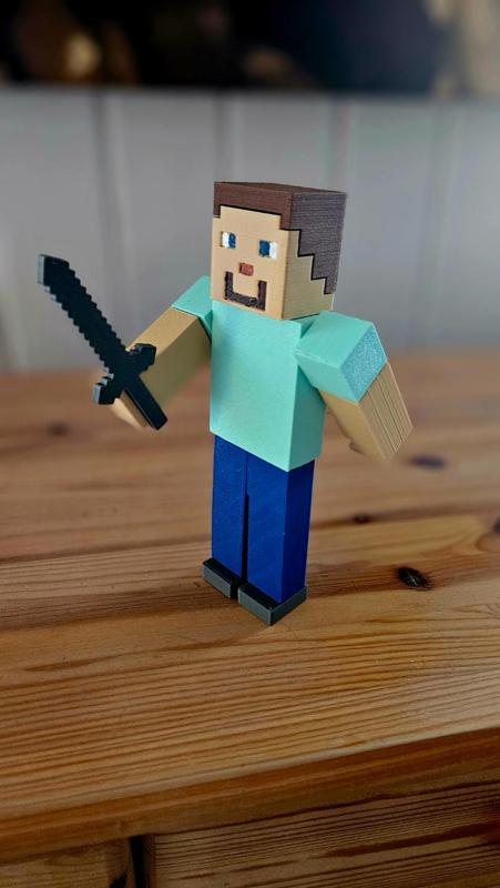 Minecraft Figur Steve + Schwert /minecraft steve 