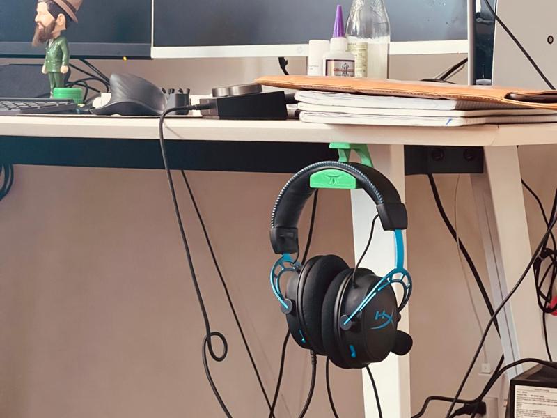 Headphone hanger Under desk mounted