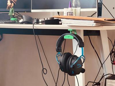 Headphone hanger Under desk mounted
