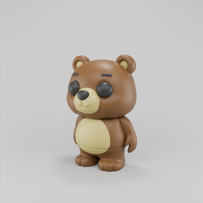 Flexy Bear Figurine + Keychain