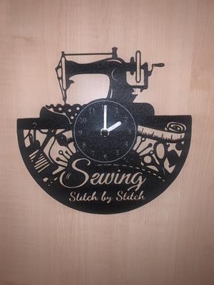 Nähmaschinen Uhr Sewing Machine Clock
