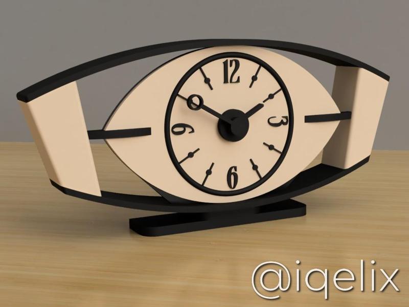 Mid-Century Atomic Eye Clock (Bambu Lab kit 011)