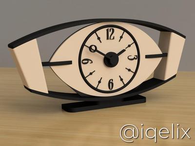Mid-Century Atomic Eye Clock (Bambu Lab kit 011)