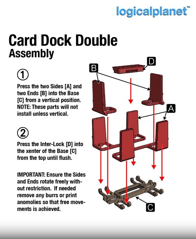 Card Dock Double Deck - Auto-aligning Card Double Deck Holder and Case