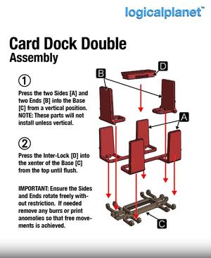 Card Dock Double Deck - Auto-aligning Card Double Deck Holder and Case