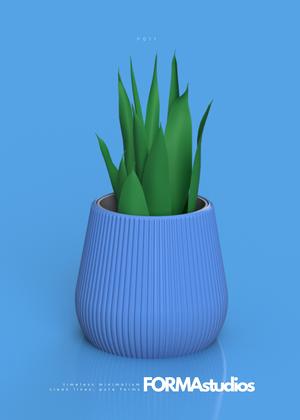 Planter with drip tray - FORMAstudios P011