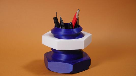 Bolt & Nut Pencil Pot