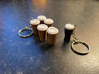 Coffee cup keychains