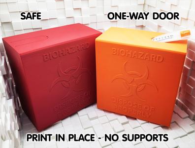 Sealed Syringe Disposal Box - Print in Place