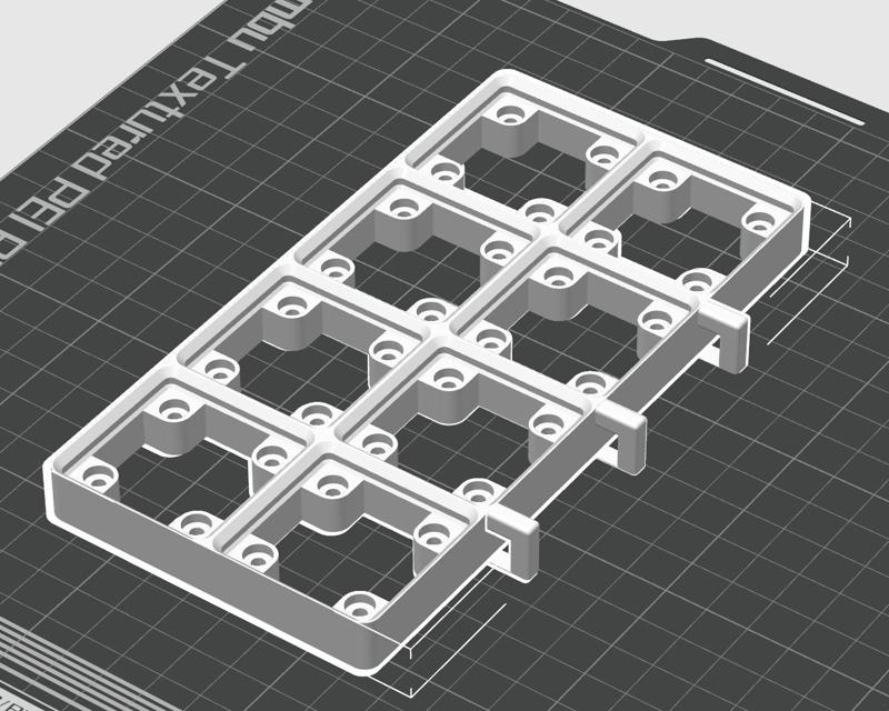 Gridfinity Baseplate 4x2 with Ikea Skadis