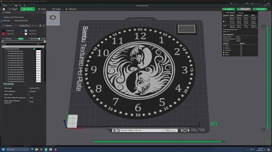 Cats Yin Yang Clock