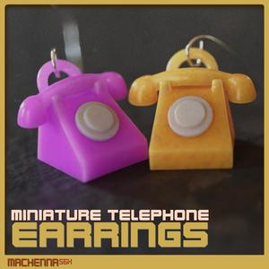 Miniature Telephone Earrings