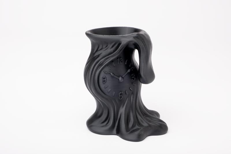 Melting Time Vase – Surrealist Decor with Clock Motif