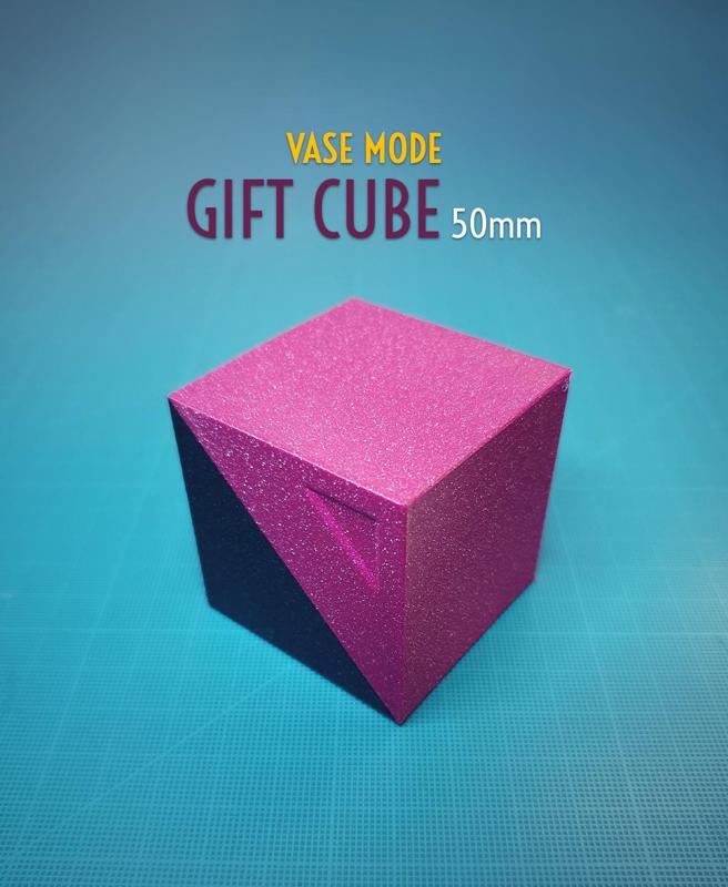Gift Cube 50mm || Vase Mode