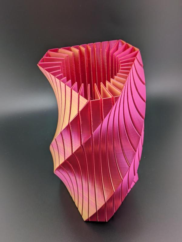 Twisted Triangular Vase