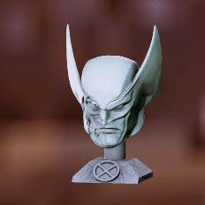 wolverine head bust (regenerating)