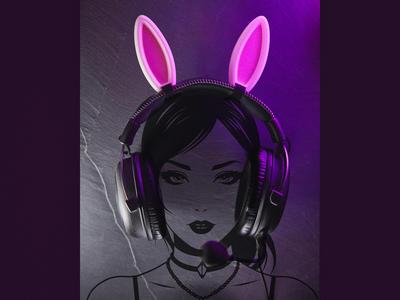 Cute Bunny Ears for Headphones