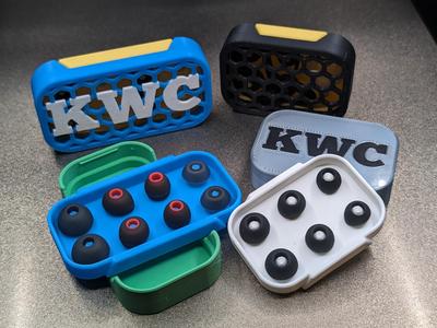 Customizable Silicone Tip Storage Case for Earbuds