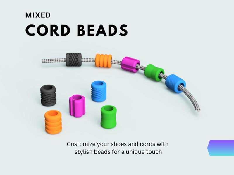 Mixed Cord Beads - Shoes - Backpack - Paracord