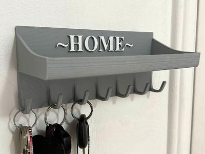 Key hanger with shelf