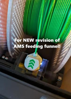 Perfect Fit Bambu Lab AMS Feeder Button Cover Protector -> for NEW revision of AMS feeding funnel!