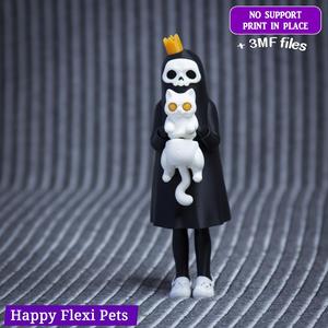 Little Dark and her kitty the art doll